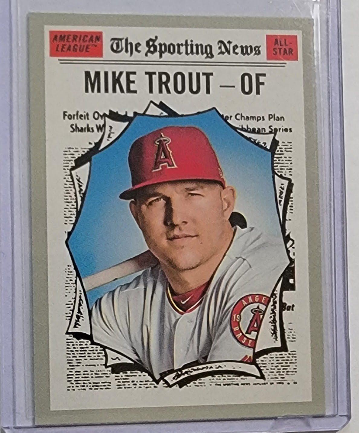 2019 Topps Heritage Mike Trout Sporting News Baseball Card TPTV simple Xclusive Collectibles   