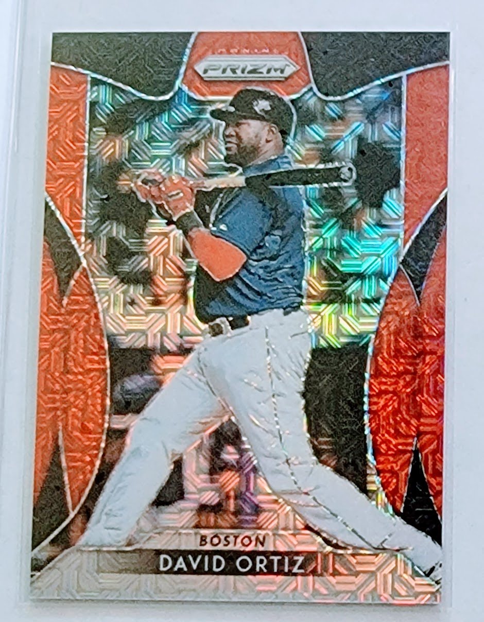 2019 Panini Prizm David Ortiz Red Mojo Refractor Baseball Card TPTV simple Xclusive Collectibles   