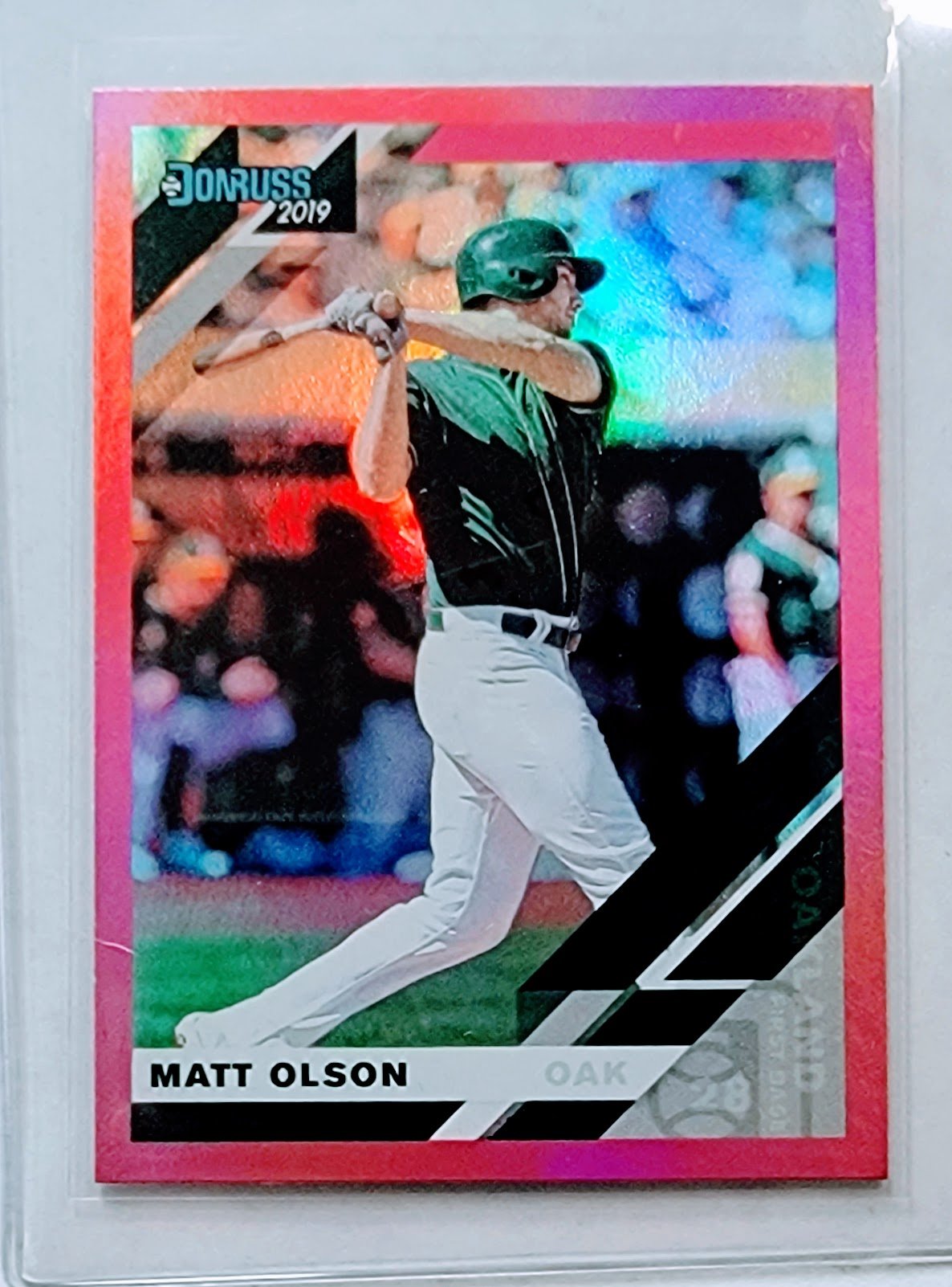 2019 Donruss Matt Olson Pink Refractor Baseball Card TPTV simple Xclusive Collectibles   