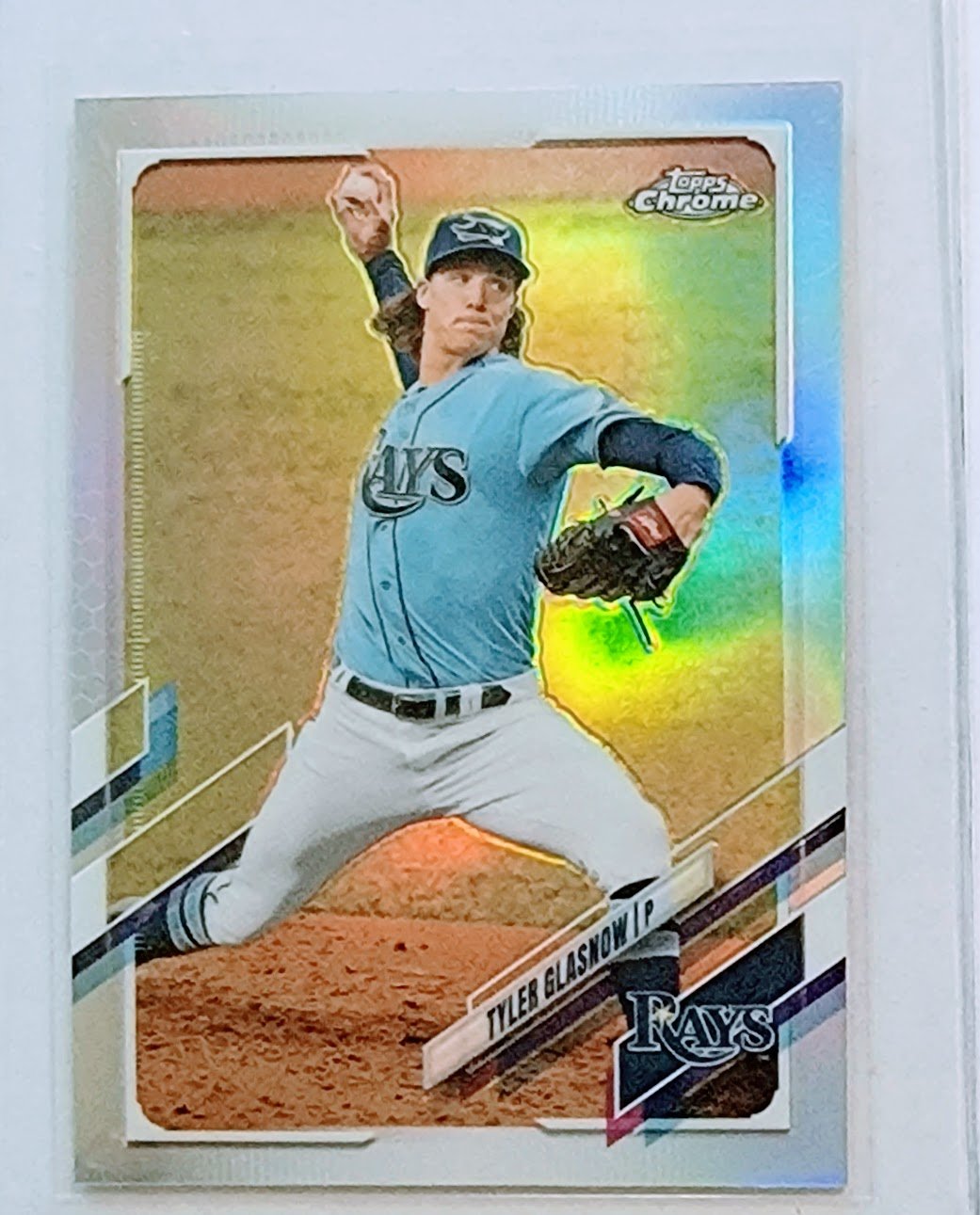 2021 Topps Chrome Tyler Glasnow Refractor Baseball Card TPTV simple Xclusive Collectibles   