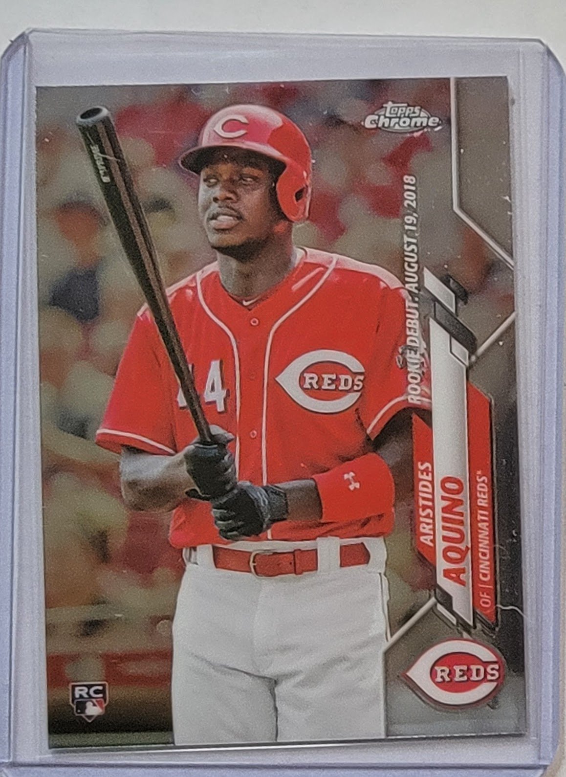 2020 Topps Chrome Aristides Aquino Rookie Baseball Card TPTV simple Xclusive Collectibles   