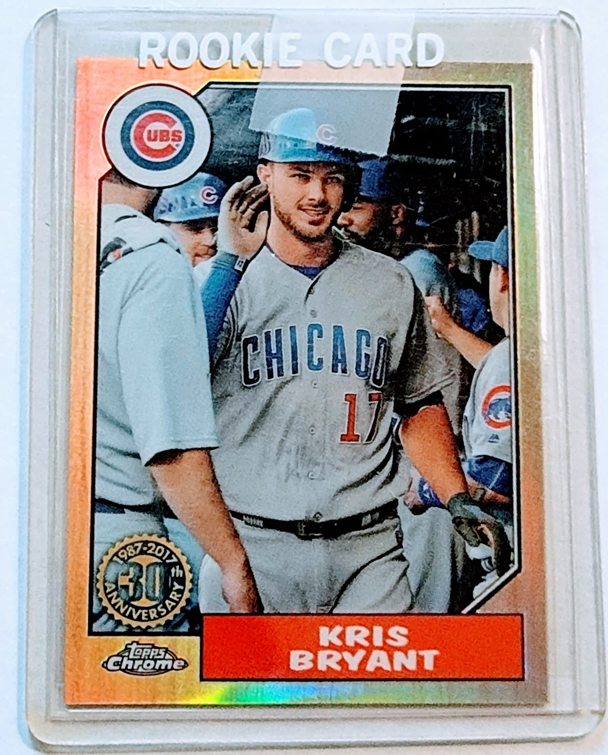 2017 Topps Chrome Kris Bryant 1987 30th Anniversary Refractor Baseball Card TPTV simple Xclusive Collectibles   