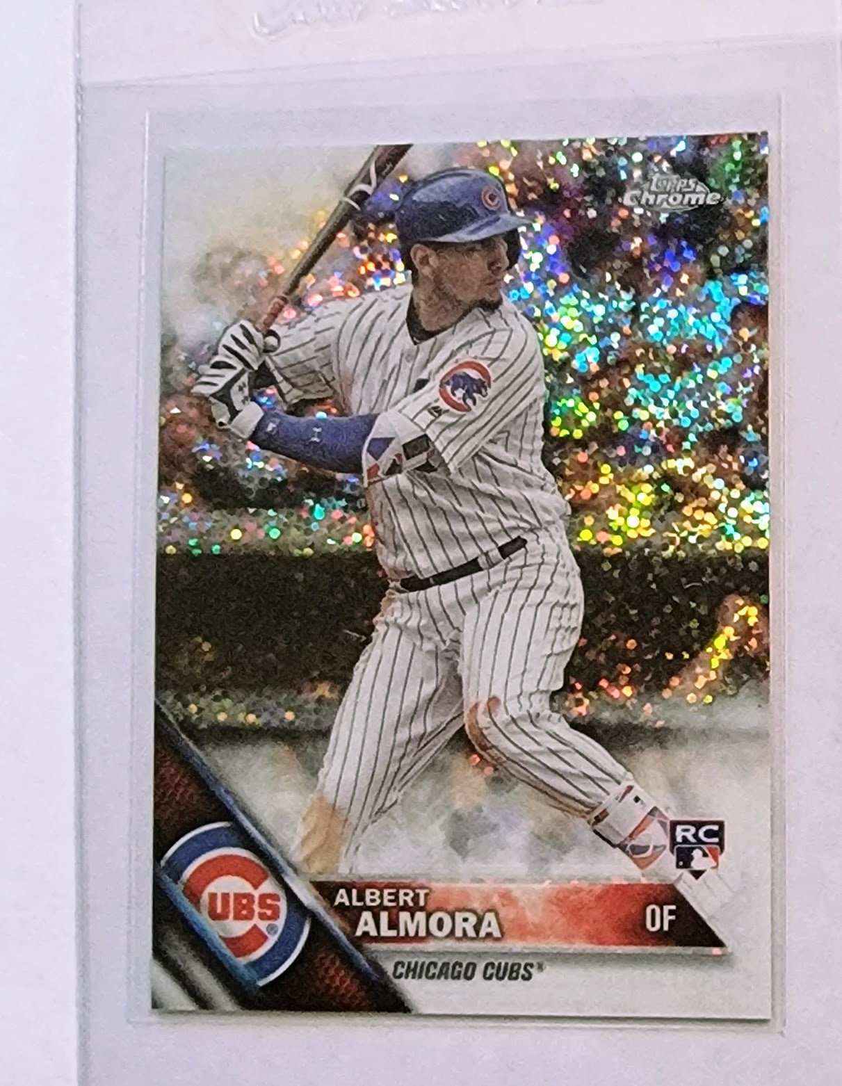 2016 Topps Chrome Update Albert Almora Sparkle Rookie Refractor Baseball Card TPTV simple Xclusive Collectibles   