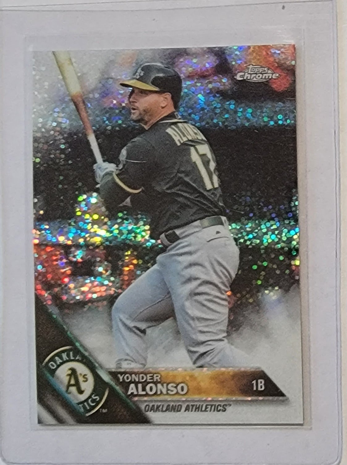 2016 Topps Chrome Update Yonder Alonso Sparkle Refractor Baseball Card TPTV simple Xclusive Collectibles   