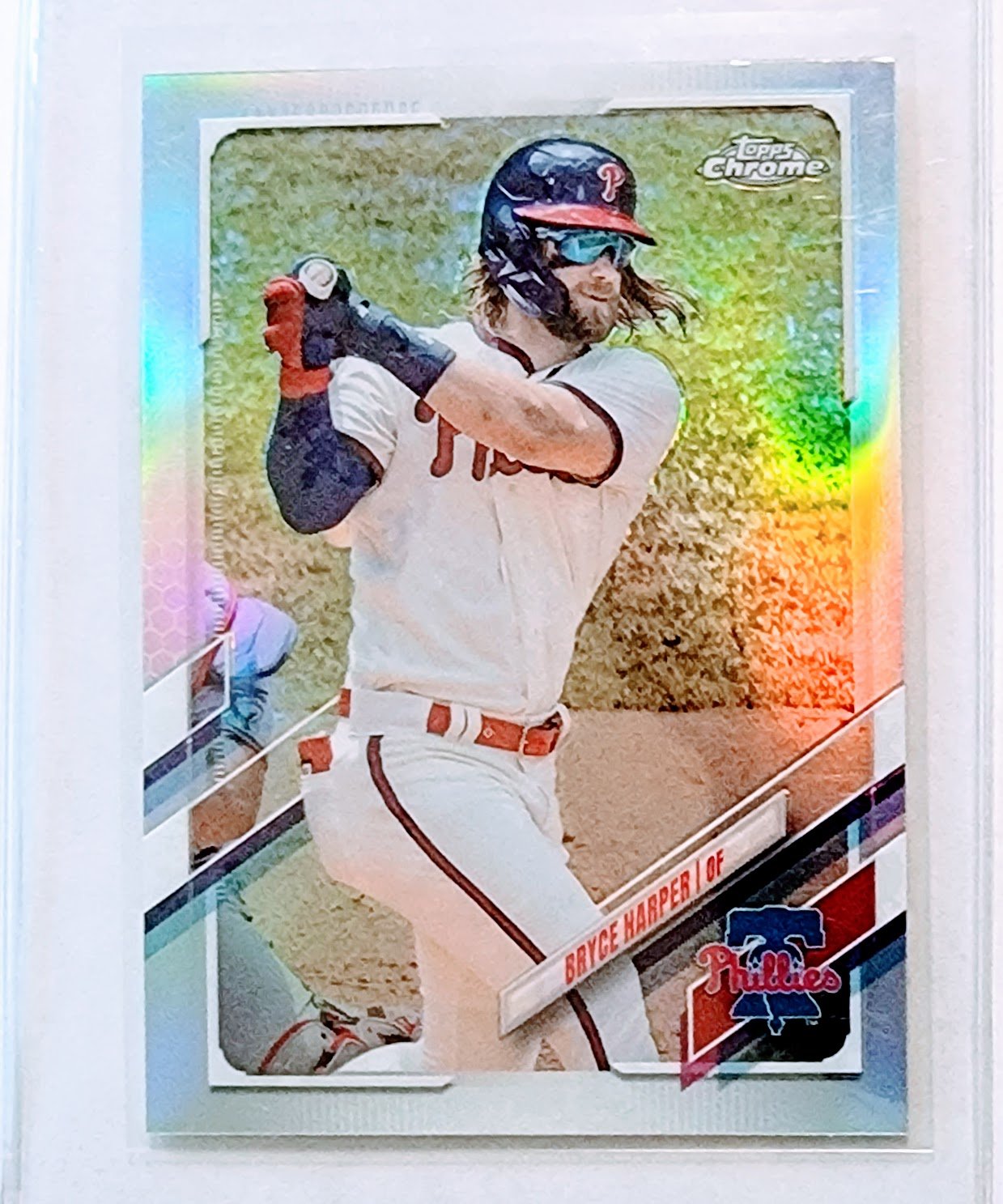 2020 Topps Chrome Bryce Harper Refractor Baseball Card TPTV simple Xclusive Collectibles   