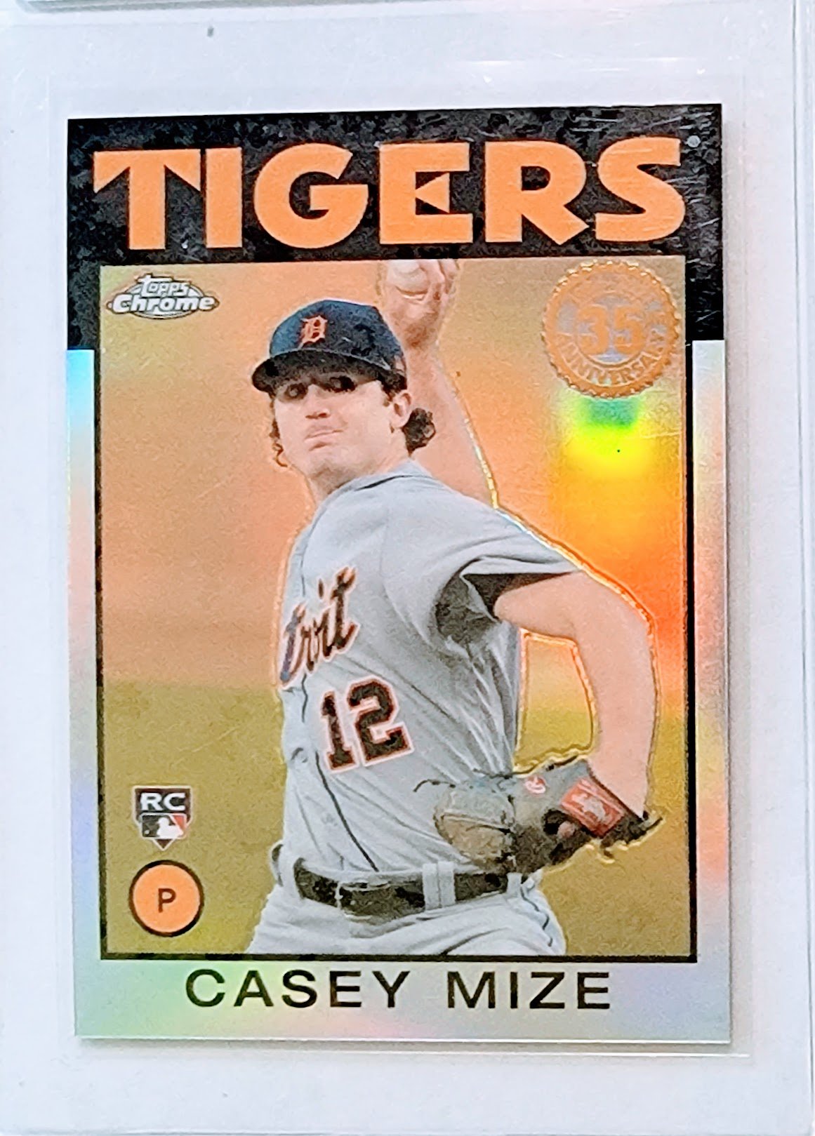 2021 Topps Chrome Update Casey Mize 1985 Anniversary Rookie Refractor Baseball Card TPTV simple Xclusive Collectibles   
