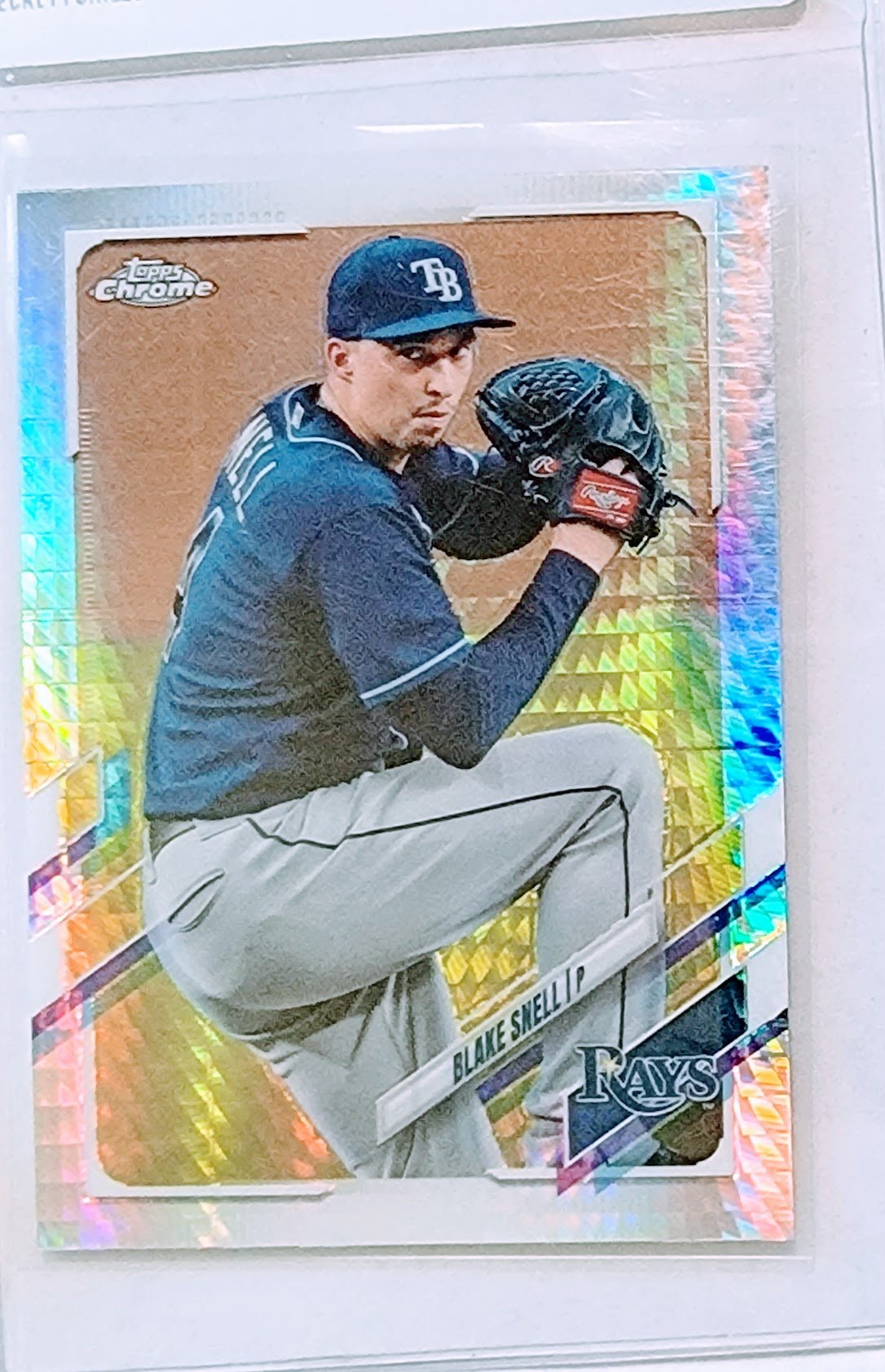 2021 Topps Chrome Blake Snell Prism Refractor Baseball Card TPTV simple Xclusive Collectibles   