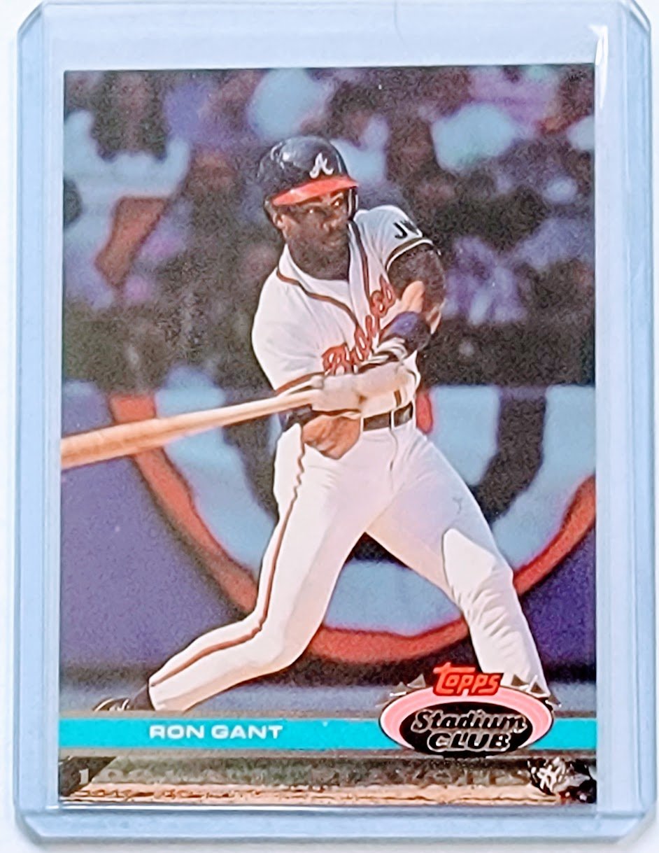 1992 Topps Stadium Club Dome Ron Gant 1991 Playoffs MLB Baseball Trading Card TPTV simple Xclusive Collectibles   