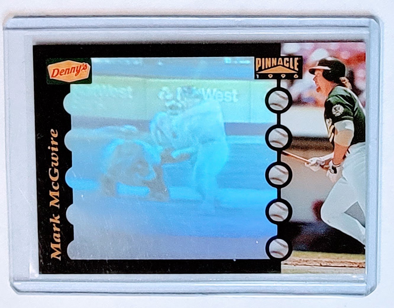 mark mcgwire holographic card Denny's Mark McGwire Grand Slam Hologram Baseball Card