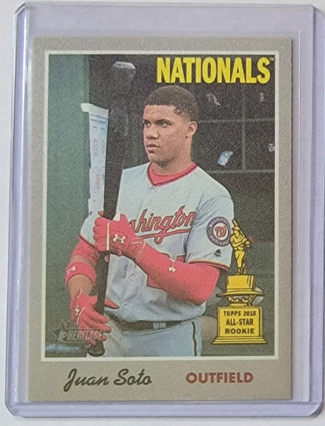 2019 Topps Heritage Juan Soto Cloth All Star Rookie Sticker Baseball Trading Card, 1ea TPTV simple Xclusive Collectibles   