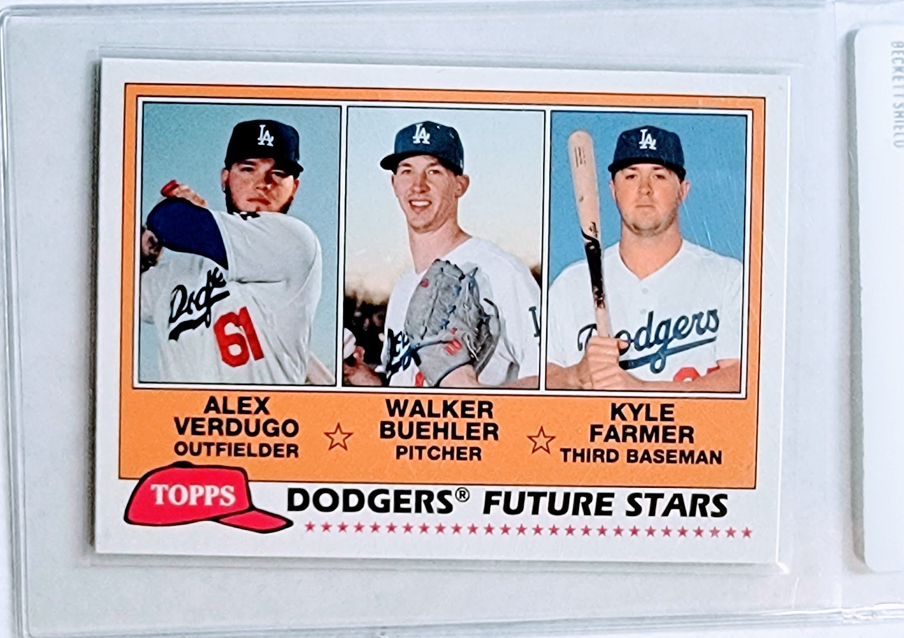 2018 Topps Heritage Alex Verdugo, Walker Buehler & Kyle Farmer Dodgers Future Stars Rookie Baseball Trading Card TPTV simple Xclusive Collectibles   