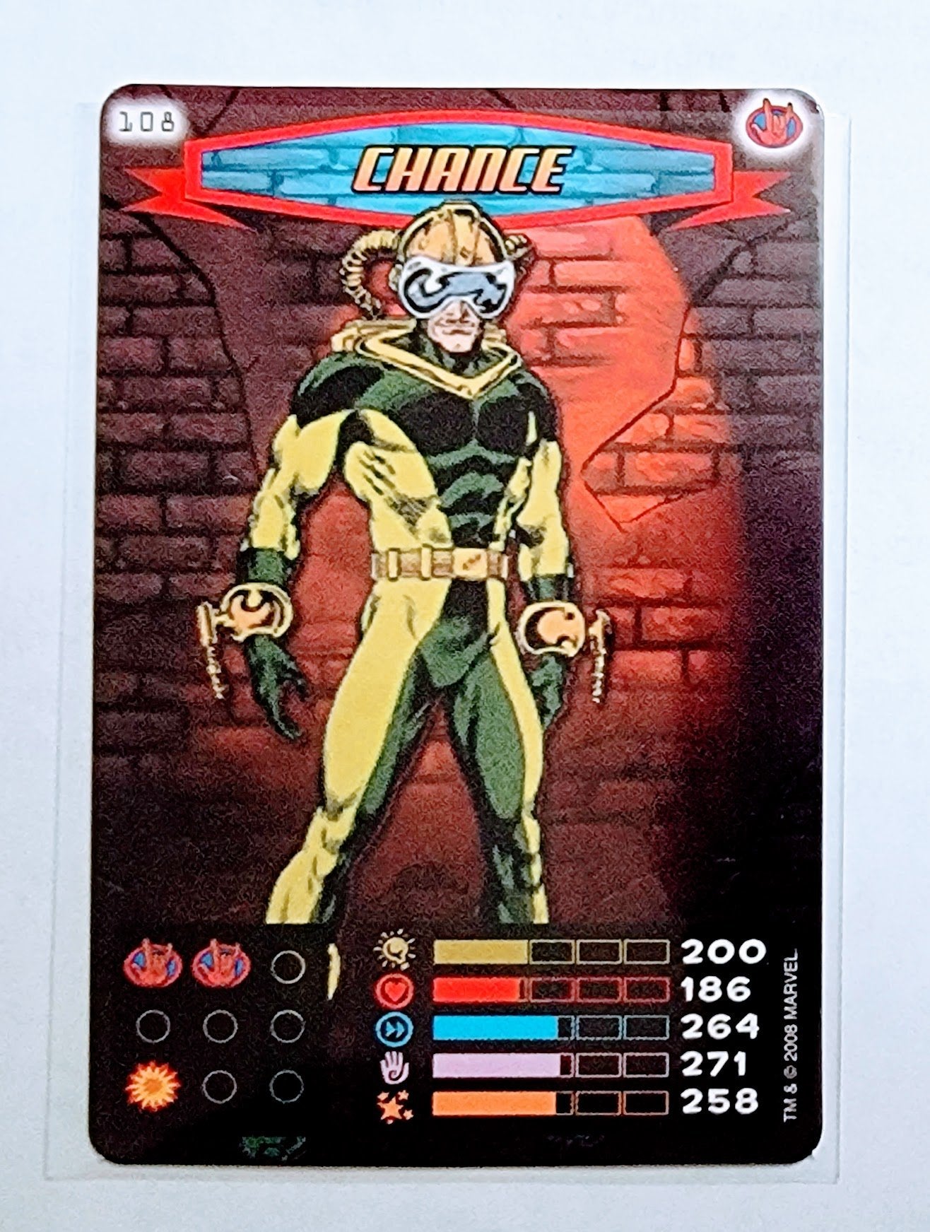 2008 Spiderman Heroes and Villains Chance #108 Marvel Booster Trading Card UPTI simple Xclusive Collectibles   