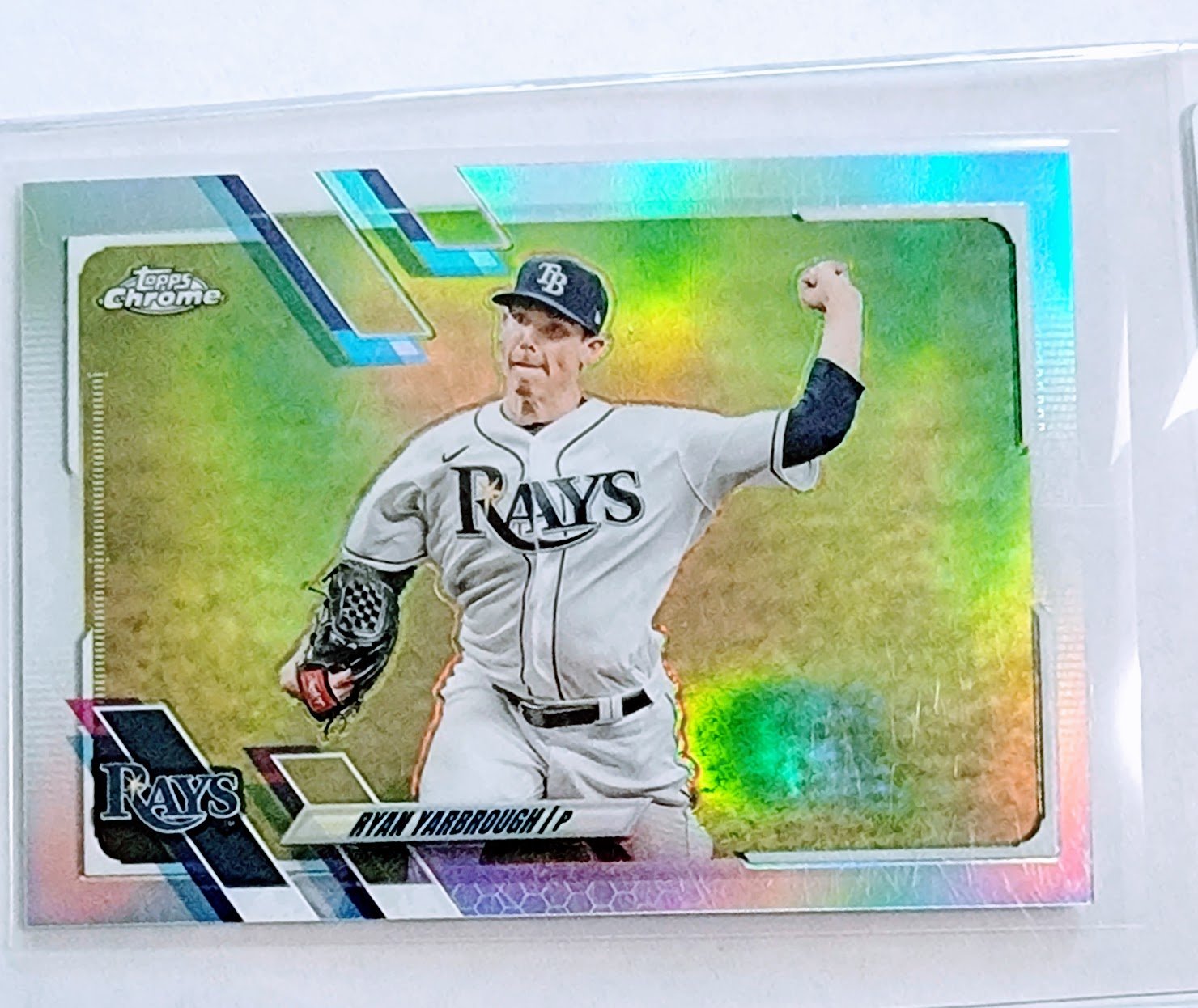2021 Topps Chrome Ryan Yarbrough Refractor Baseball Trading Card TPTV simple Xclusive Collectibles   