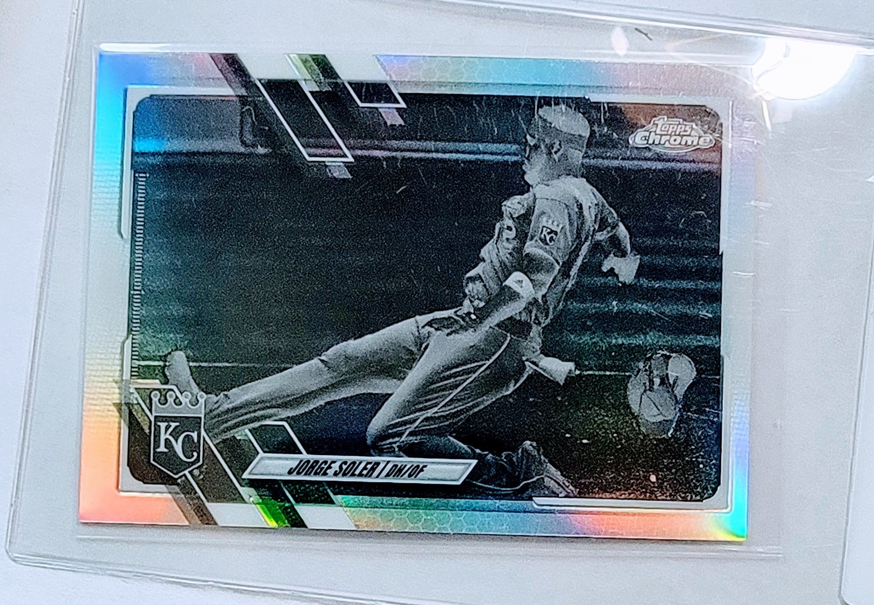 2021 Topps Chrome Jorge Soler Negative Refractor Baseball Trading Card TPTV simple Xclusive Collectibles   