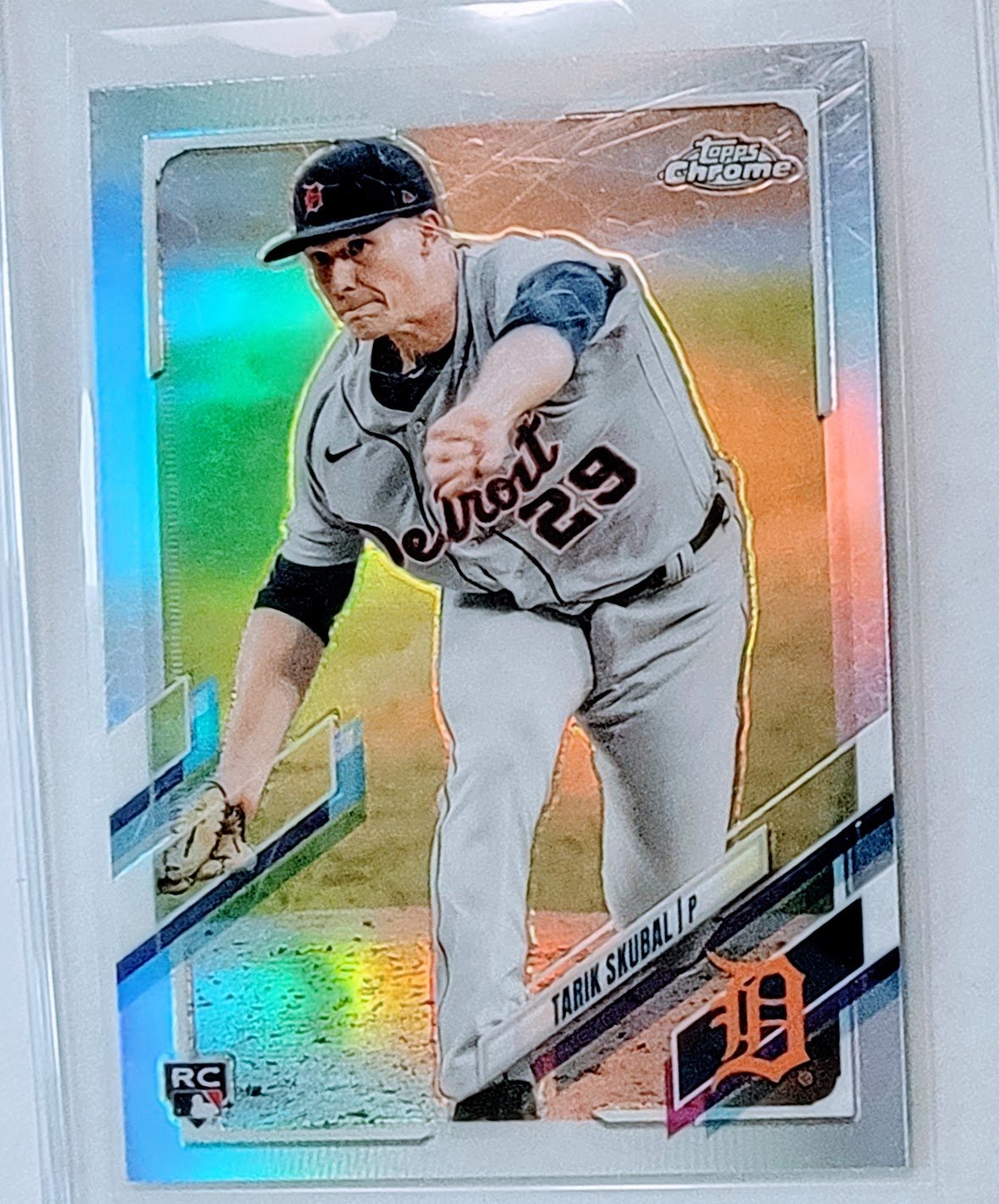 2021 Topps Chrome Tarik Skubal Rookie Refractor Baseball Trading Card TPTV simple Xclusive Collectibles   