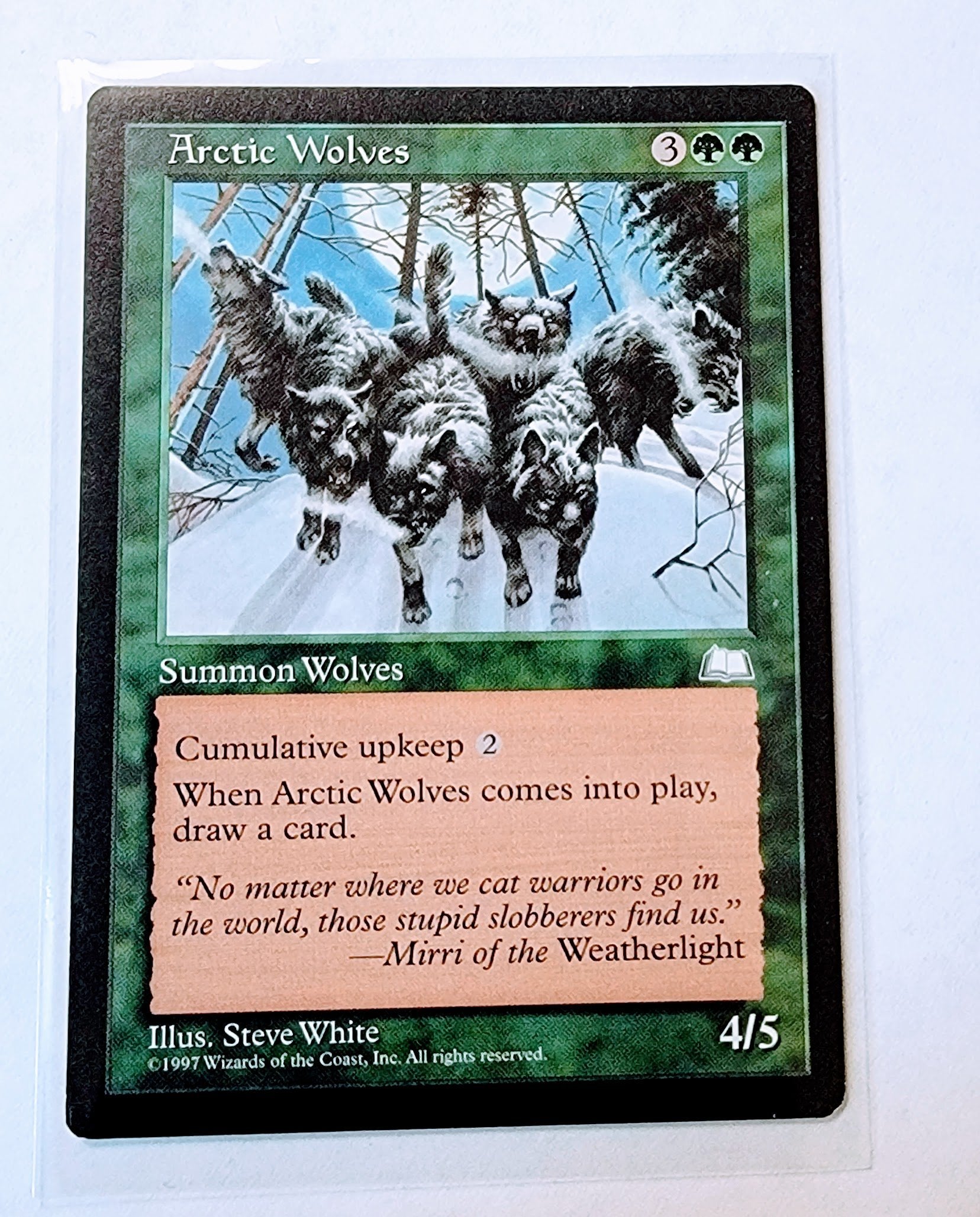 1997 Wizards of the Coast Magic: The Gathering - Arctic Wolves Booster Card 1997 Wizards of the Coast Magic: The Gathering - Arctic Wolves Booster Card