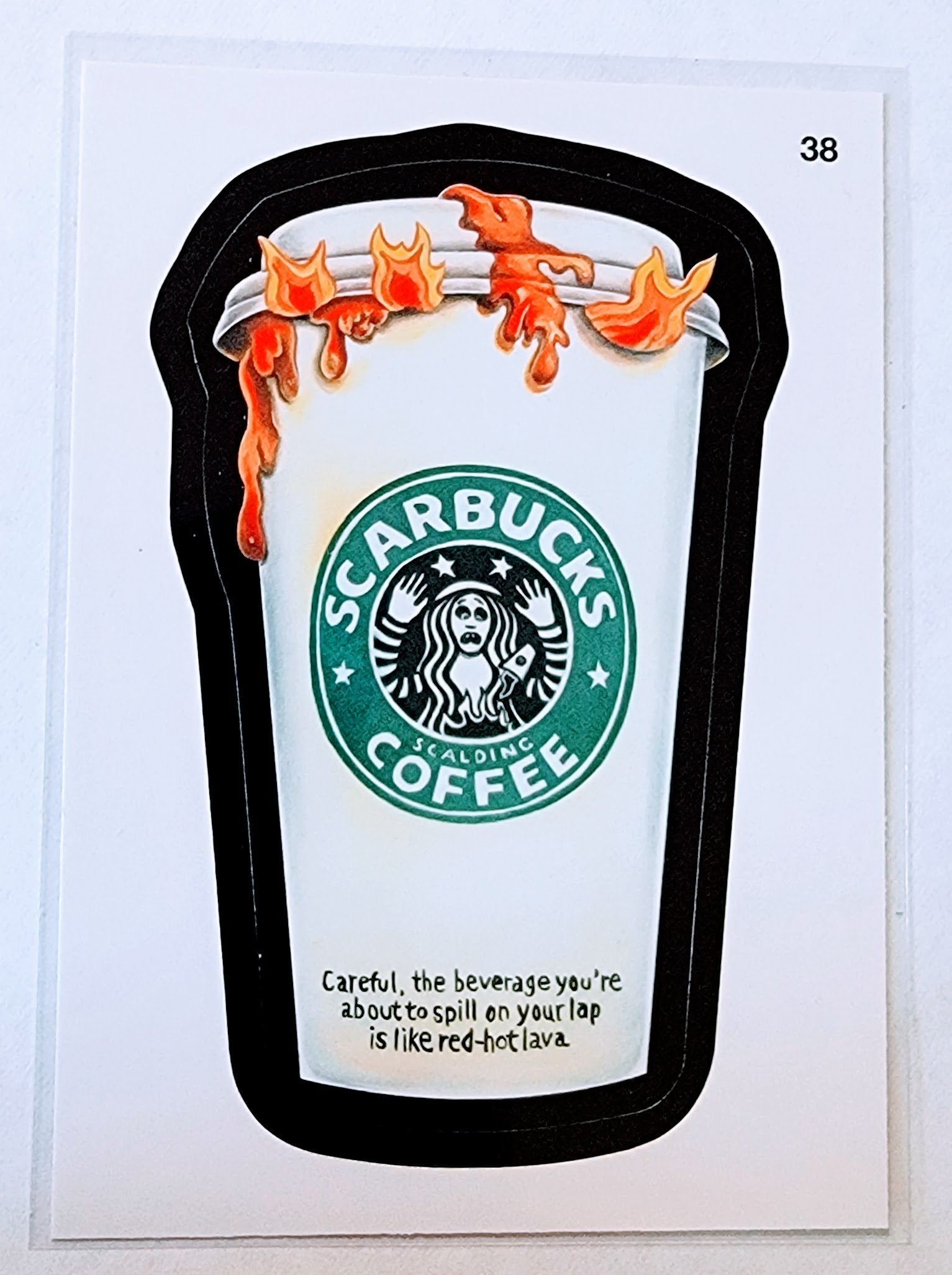 2014 Topps Wacky Packages Series 1 Scarbucks Coffee #38 Sticker Trading Card MCSC1 simple Xclusive Collectibles   