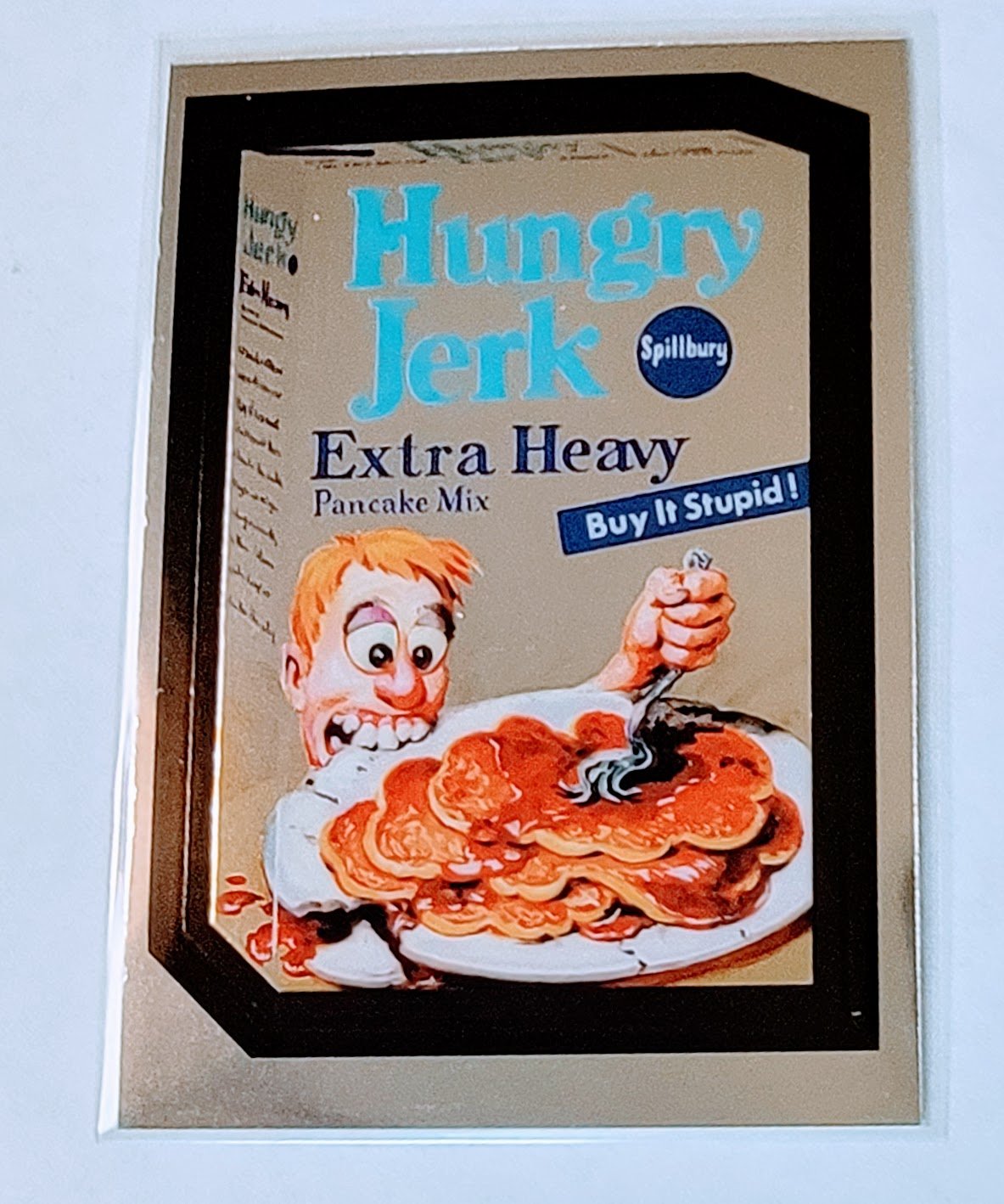 2014 Topps Chrome Wacky Packages Hungry Jerk Extra Heavy Pancake Mix  Sticker Trading Card MCSC1