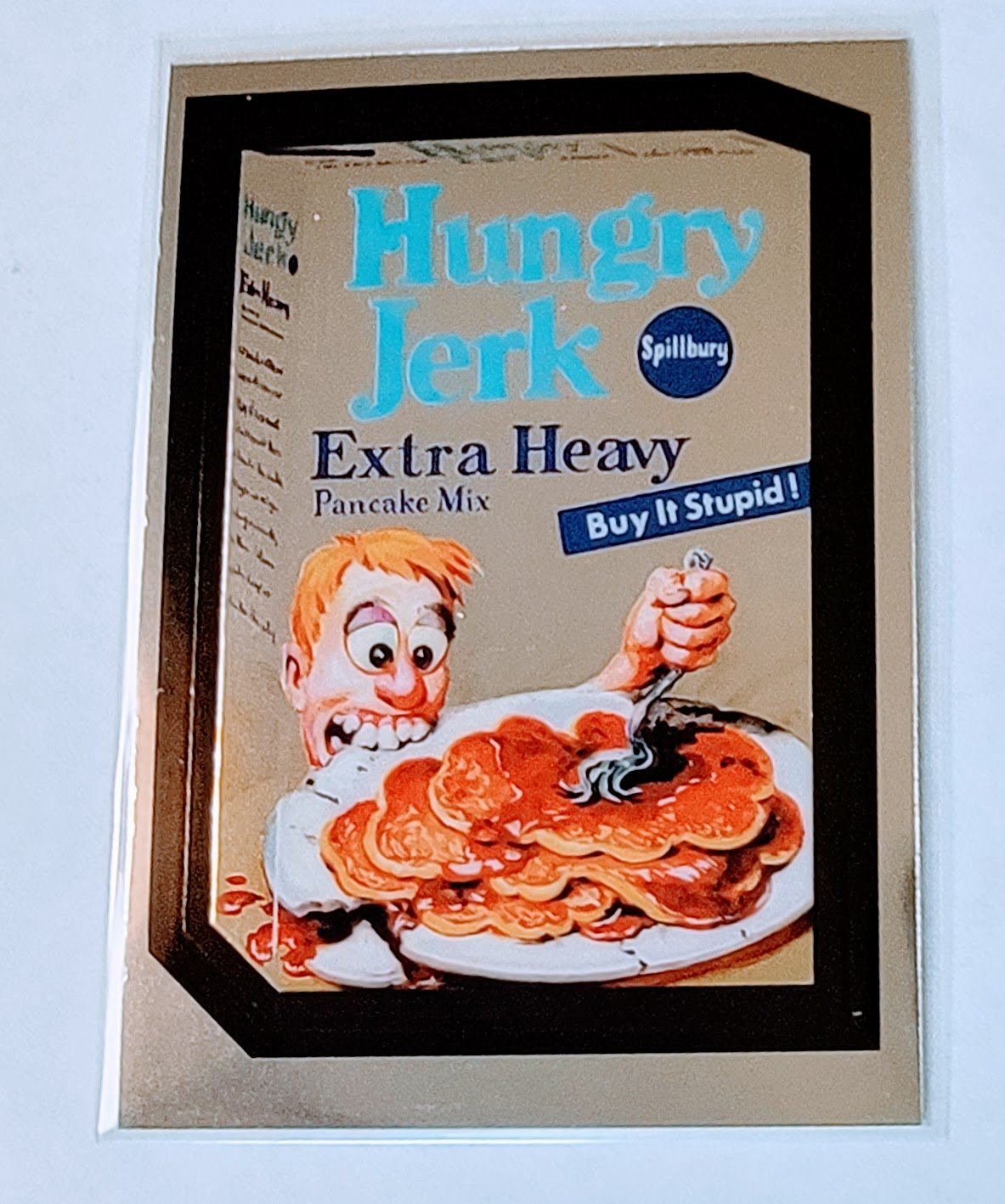 2014 Topps Chrome Wacky Packages Hungry Jerk Extra Heavy Pancake Mix Sticker Trading Card MCSC1 simple Xclusive Collectibles   