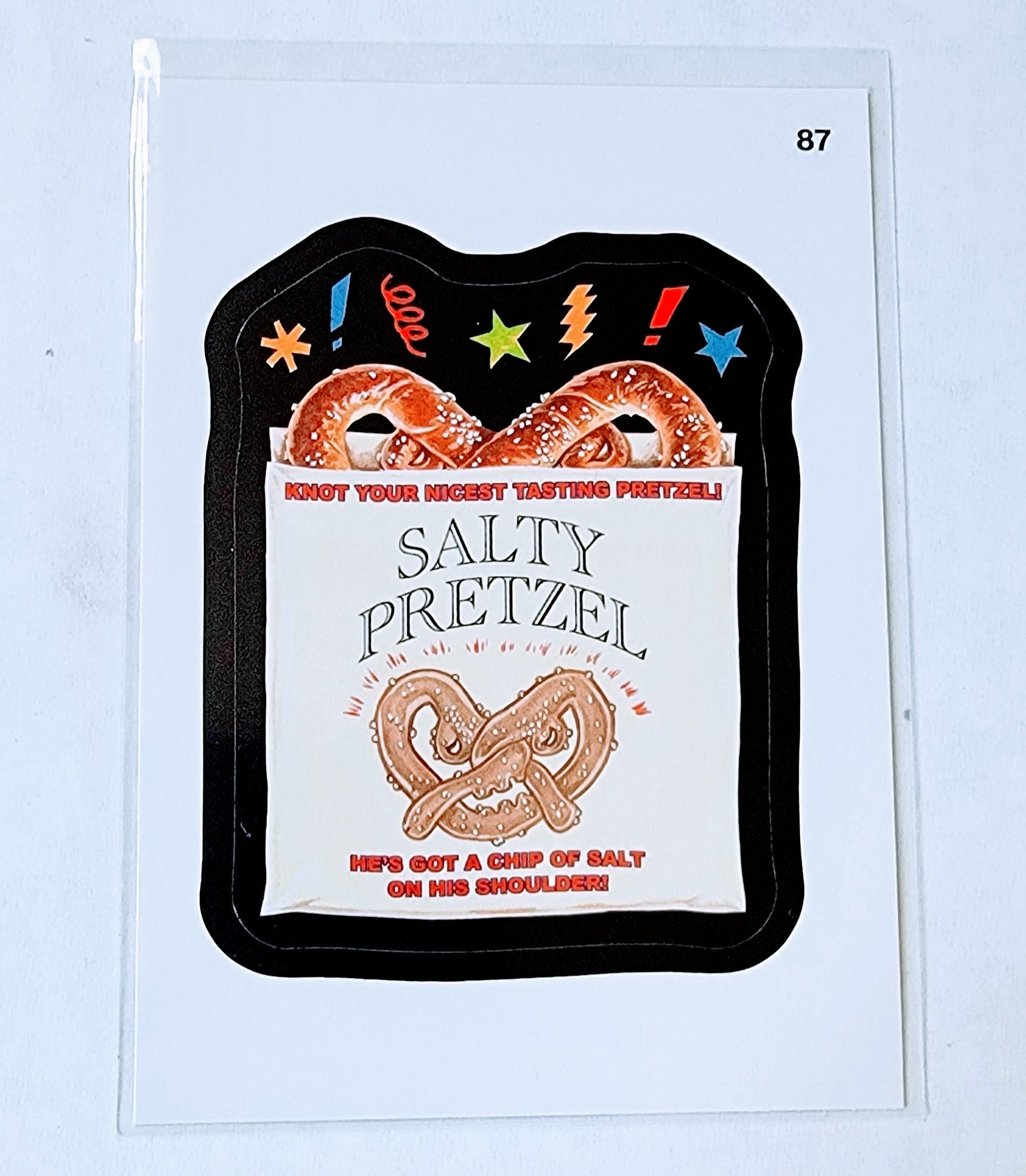 2016 Topps MLB Baseball Wacky Packages Salty Pretzel Sticker Trading Card MCSC1 simple Xclusive Collectibles   