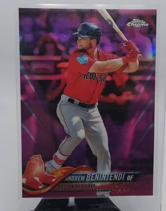 2018 Topps Chrome Update Andrew Benitendi Pink Refractor Baseball Card simple Xclusive Collectibles   