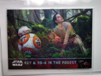 2016 Topps Star Wars Chrome The Force Awakens Rey & BB-8 In the Forest Refractor Trading Card simple Xclusive Collectibles   