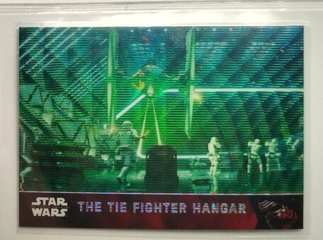 2016 Topps Star Wars Chrome The Force Awakens Tie Fighter Hanger Refractor Trading Card simple Xclusive Collectibles   